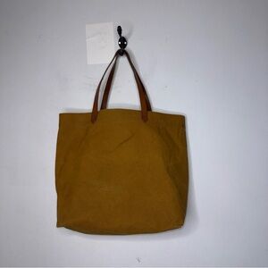 madewell medium transport tote Minimalist Camel Brown Canvas